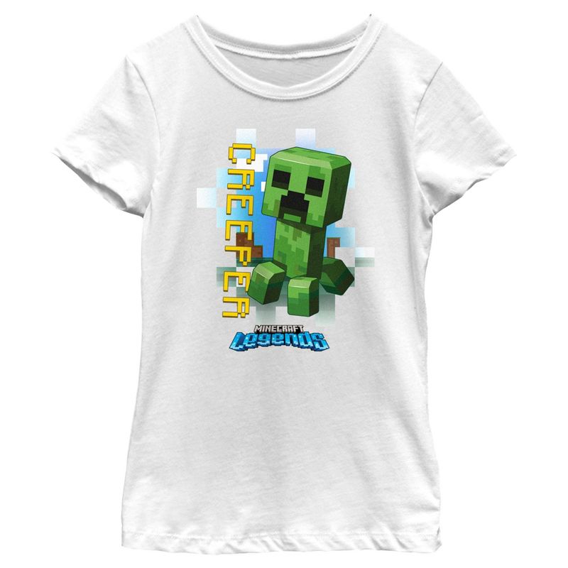 Girl's Minecraft Legends Creeper T-Shirt, 1 of 5