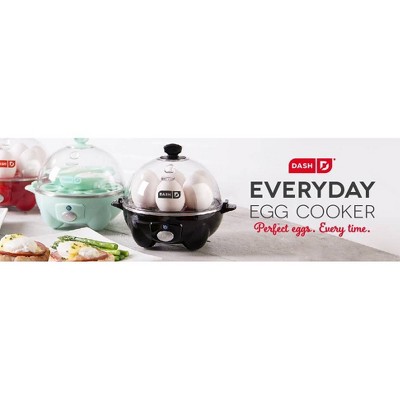 Black Compact 3-in-1 Egg Cooker with Auto Shut-Off