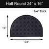 Evideco French Home Goods Premium Outdoor Half Round Door Mat 24x16 - Drew Checkerboard Design - Durable Rubber Outdoor Rug - - image 3 of 4