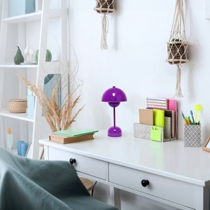 Simple Designs 11.8" Mushroom Magic Dimming (Includes LED Light Bulb) Touch Stick Lamp Portable and Rechargeable - 1 of 4
