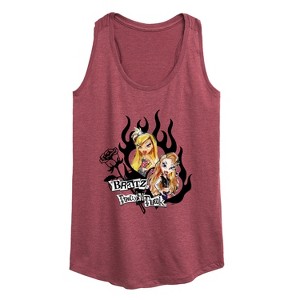 Women's - Bratz - Hearts & Flames in a Frame Graphic Racerback Tank - 1 of 4
