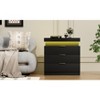 TIRAMISUBEST Nightstand with Charging Station and LED Lights - Black Mobile File Cabinet - 4 of 4