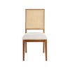 Meridian Furniture,Butterfly Cream Linen Textured Fabric Dining Chair, Set of 2 - 3 of 4