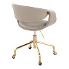 LumiSource Curvo Upholstered 4-Stars Task Chair PU - 2 of 4