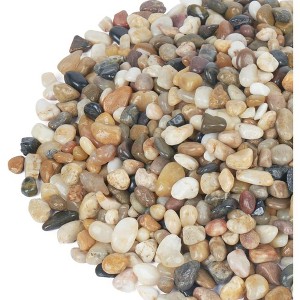 GASPRO 5 Pound Pebbles for Indoor Plants, 3/8 Inch Decorative Rocks for Vase, Succulents, Highly Polished, Mixed Color - 1 of 4