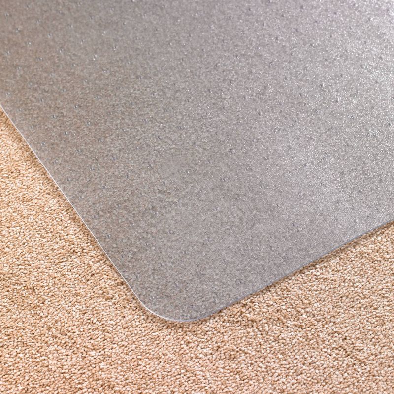 Vinyl Chair Mat for Carpets up to 1/4" Rectangular Clear - Floortex, 4 of 11