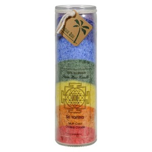 Aloha Bay Rainbow Sri Yantra 7 Color Unscented Chakra Jar Candle - 16 oz - 1 of 3