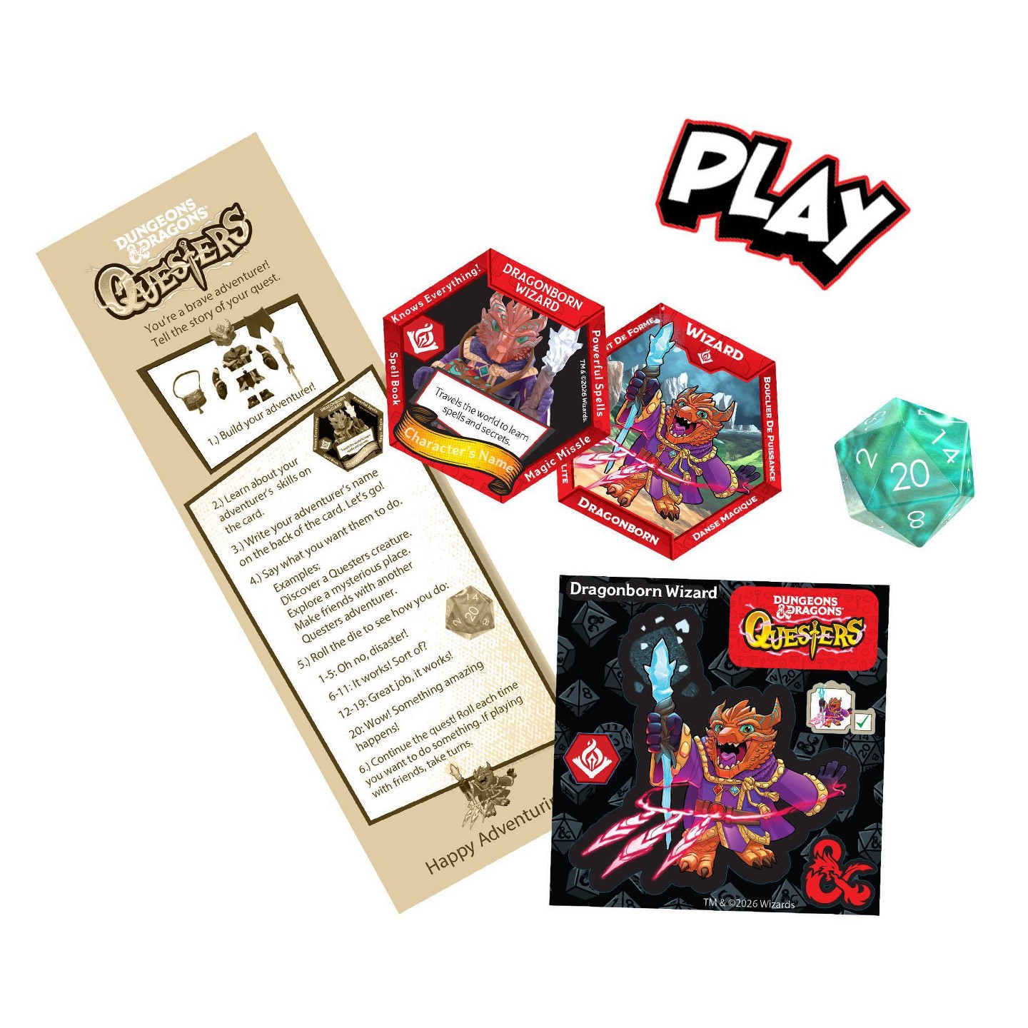 Детские фигурки Dungeons & Dragons Questers Adventurer Characters Blind Pack - 3.75" BuildableToy Figure — фото 5