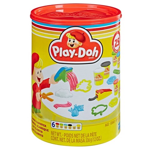 Play-Doh Classic Canister Retro Set with 6 Non-Toxic Colors. No
