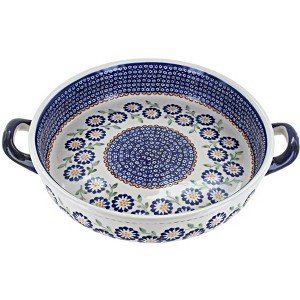 Blue Rose Polish Pottery Z140 Manufaktura Small Round Baker with Handles - 1 of 1