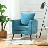 CAVINAS Modern Fabric Accent Chair, Upholstered Armchair with Pillow and Wooden Legs for Living Room, Bedroom, Reception Room - 4 of 4