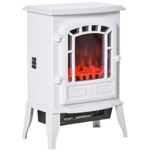 SEVOBAL Fireplace Insert Heater Mantel 3D Flame Fireplace Stove Bottom Air Outlet Fire Place Panoramic Fire Place Heater, White, 17"*12.25"*21.75" - 1 of 4