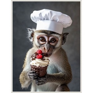 Amanti Art The Vervet Pastry Chef by Mowzu  Framed Canvas Wall Art - 1 of 4