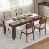 Coucheta 71" Farmhouse Dining Table for 6-8, Rustic Long Wood Kitchen Table with Sturdy Wooden Frame, Large Rectangular for Dining Room - 4 of 4