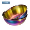 Unique Bargains Thick Stainless Steel Condiment Dishes for Kitchen Restaurant 3.2" Dia - 3 of 4