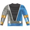 Men's Power Rangers Dino Fury Blue Ranger Long Sleeve Costume T-Shirt - 3 of 4