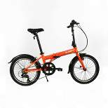 ZiZZO Via 7 Speed 20" Folding Cruiser Bike - Metallic Orange