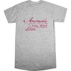 "Animals Are A Gift From Above" Women's Crew Neck Short Sleeve Night Shirt - 1 of 2