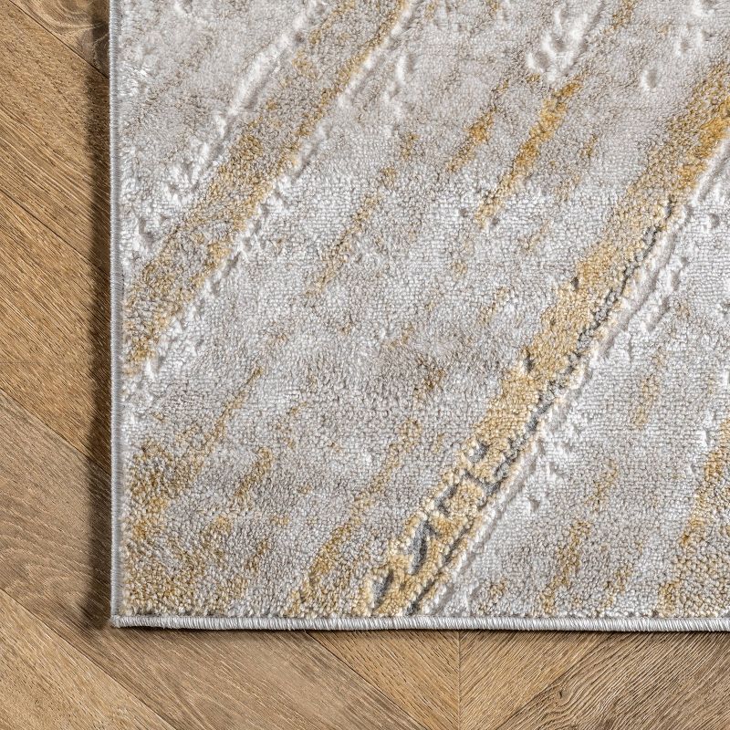 Amaya Abstract Area Rug Gold/Ivory/Gray - nuLOOM, 4 of 12