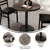 Flash Furniture Bennett Round Solid Wood Commercial Indoor Tabletop with 18" Round Dining Height Rust-Resistant Cast Iron Base - 3 of 4