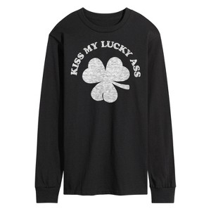 Men's - Instant Message - Kiss My Lucky Ass Long Sleeve Graphic T-Shirt - 1 of 4