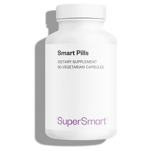 SuperSmart Smart Pills - with Bacopa Monnieri, Ginkgo Biloba, Caffeine, L-Theanine - Super Nootropic | Non-GMO & Gluten Free - 60 Vegetarian Capsules - 1 of 1