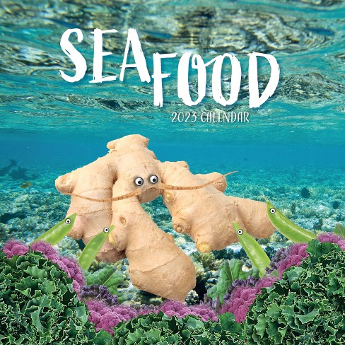 2023 Square Wall Calendar, Sea Food, 16-month Funny Corner Theme With 180  Reminder Stickers (12 X 12 In) : Target