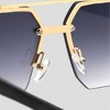Anna-Kaci Women's Chic Trimmed Octagon Polarized Sunglasses UV400 Protection - 3 of 4