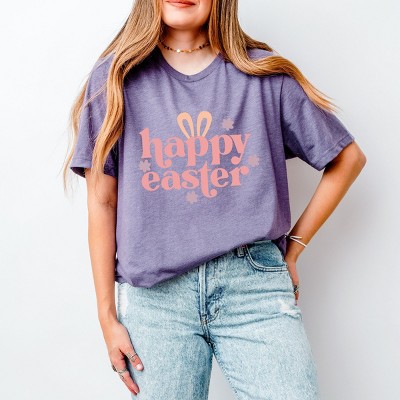 Simply Sage Market Happy Easter With Ears Short Sleeve Tee