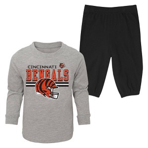 NFL Cincinnati Bengals Boys' 2pk Pant and Long Sleeve T-Shirt Set - 1 of 3