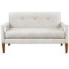 Evita Modern Living Room Furniture Loveseat Chenille Upholstery Pocket Coils Solid Wood Legs Furniture - 3 of 4