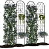 55x11 in Metal Garden Trellis - Rustproof Climbing Plant Support for Vines, Vegetables & Flowers Outdoor Trellis for Houseplants & Patio Gardening - 4 of 4