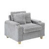 57" Corduroy Single Sofa Chair with Ottoman, Pillow and Storage - 4 of 4