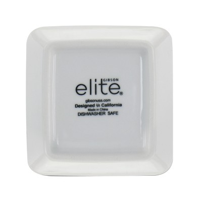 White Ceramic Tidbit Dish Set with Acacia Wood Base