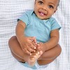 Honest Baby Boys' 8pk Rainbow Organic Cotton Short Sleeve Bodysuit - Blue/Yellow - 2 of 3