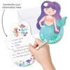 Big Dot of Happiness Mermaid Birthday Invitations, You're Invited Mermaid-Shaped Party Fill-In Invitation Cards with Envelopes, Set of 12 - 2 of 4