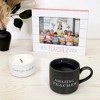 Pavilion Gift Company - Amazing Teacher - 4 Oz Candle Mug Gray & Cream Neutral Stackable To: From: Tag Gift Set - 3 of 4