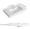 ChicFurnit Bathroom Sinks Resin Sink Modern Design Durable Material for Bathroom, Gloss White, 35.4"*19.7"*7.3" - 3 of 4