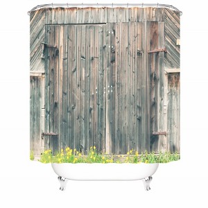 Dilapidated Wooden Door Shower Curtains for Bathroom Waterproof Fabric Bath Curtain Durable Soft Stylish Bathroom Decor 72x72 Inch - 1 of 1