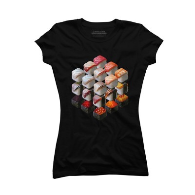 Junior's Design By Humans All The Sushi Cubed By EranFowler T-Shirt
