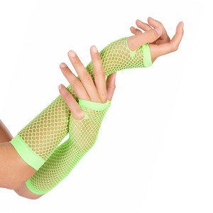 Orion Costumes Neon Fishnet Gloves Green Green Costume Accessory - 1 of 3