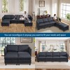 NicBex Couches for Living Room 100" Convertible 6 Seater Sleeper Sofa U Shaped Sectional Couch with Double Chaise and Storage Ottoman - 2 of 4