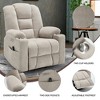 FONTOI Large Size Accent Chair with 2 Cup Holders&Side Pockets, Recliner Chair with Comfortable Back, Beige, 38.5"*41.75"*34.25" - 2 of 4
