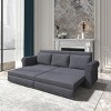 93" King Size Sofa Bed Couch Pull Out Couch 3 In 1 Convertible Sleeper Sofa Bed Velvet Chesterfield Sofa With Nailhead Trim & Rolled Arm-Cuddlewood - 2 of 4