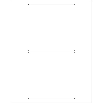 Tape Logic Rectangular Laser Labels 5" x 5" White 200/Case (LL168)