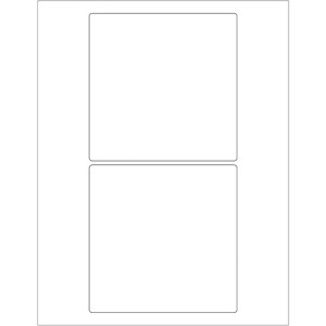 Tape Logic Rectangular Laser Labels 5" x 5" White 200/Case (LL168) - 1 of 1