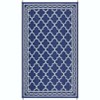 Coucheta Outdoor Rug Reversible Waterproof Patio Rug for Camping, Picnic & Backyard - Grey White Geometric Design, Multi-Color & Size - 2 of 4