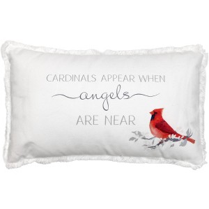 Pavilion Gift Company - Cardinals Appear Throw Pillow Memorial Gift Condolence Sympathy Cardinal Pillow Bereavement - 1 of 4