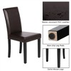 Yaheetech 4pcs High Back Padded Dining Chairs With Wood Legs for Home Restaurants - 4 of 4