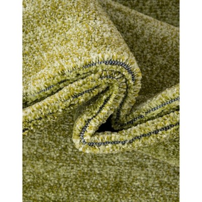 Light Green Rectangular Synthetic Washable Area Rug